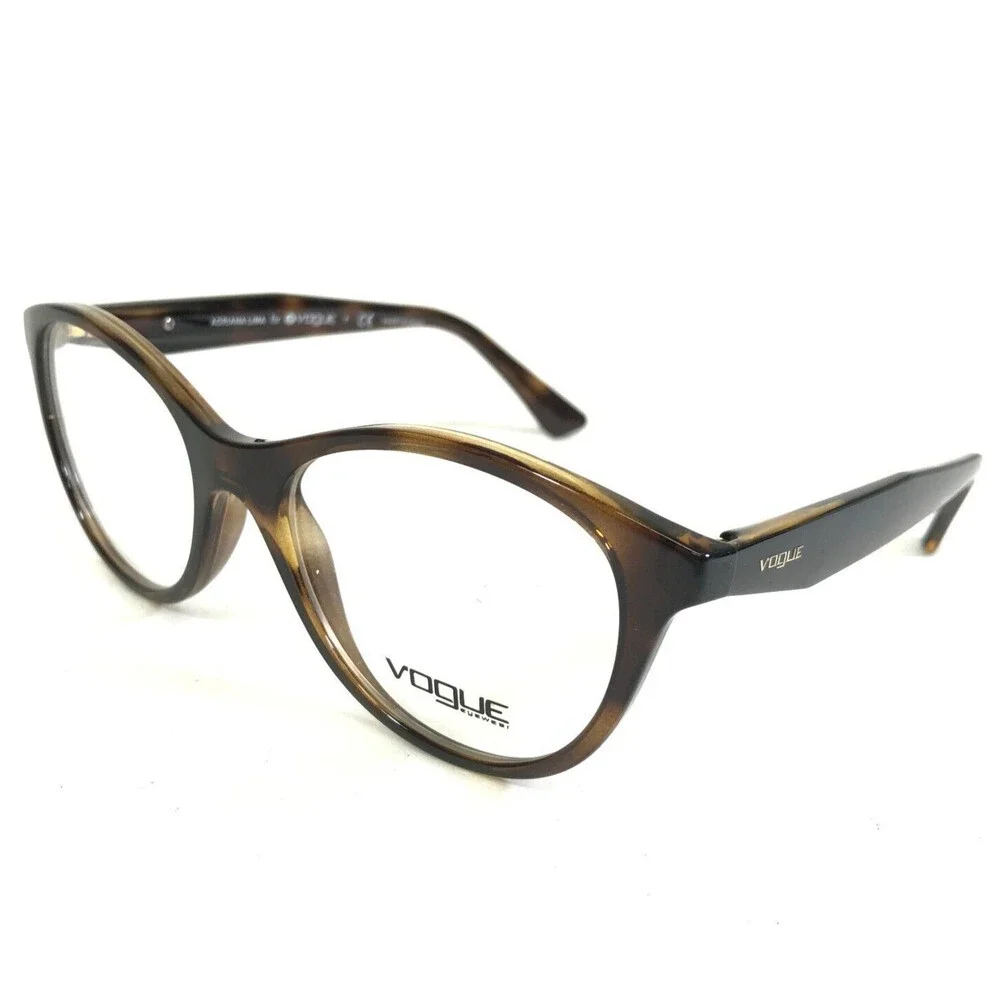 Vogue Eyeglasses Frames VO2988 W656 Brown Tortoise Round Adriana Lima 51-17-135
